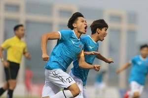 PVF俱樂部隊長玉山打進一球。（圖源：互聯網）