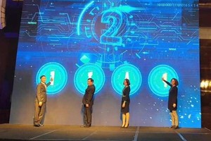 越南首個 FTA 網站開通儀式現場。（圖源：雲姮）