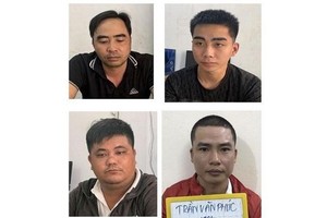 被刑拘的 4 名放高利貸團夥。（圖源：警方提供）