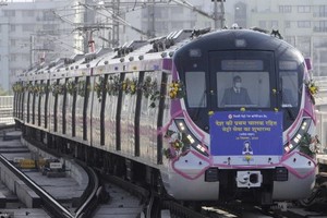 印度新德里，印度首輛全自動無人駕駛列車開始運營。（圖源：互聯網）