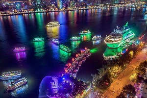 峴港市韓江美麗夜景一瞥。（圖源：互聯網）