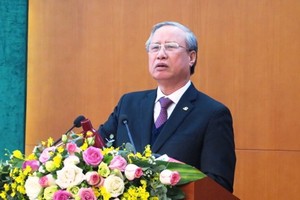 黨中央書記處常務書記陳國旺在會上發表講話。（圖源：賢和）