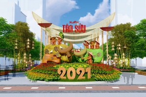 圖為阮惠春花街設計圖一隅。（圖源：友功）