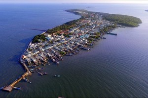 從高處眺望的芹耶縣盛安鄉。（圖源：黎孟玲）