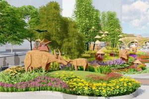 阮惠春花街透視圖一瞥。（圖源：Saigontourist）