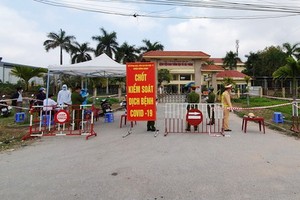 圖為海陽省的一個疫情防控檢疫站。（圖源：珍何）