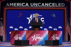 特朗普參加保守派政治行動會議並發表演講。（圖源：路透社）