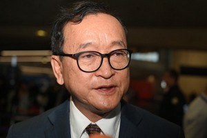 柬埔寨原救國黨領袖桑蘭西。（圖源：Wikipedia）