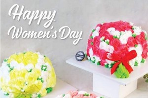 “一束蛋糕花”慶婦女節