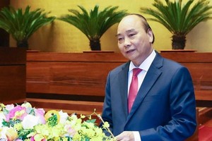 阮春福總理在會上致詞。（圖源：越通社）