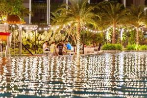 居民盡情享受在The Standard項目區內的湖邊晚宴（實景圖）