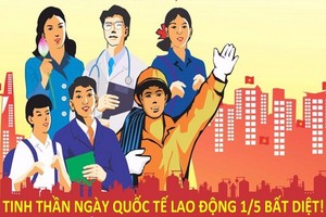 五·一國際勞動節宣傳海報。