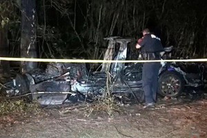 車禍現場。（圖源：《紐約時報》）