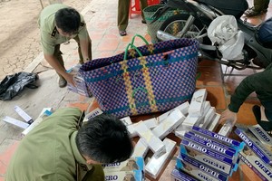 被查扣的走私香煙。（圖源：娟劉）