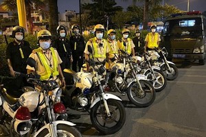 市交警大隊就緒隨時出動鎮壓飆車族。