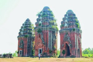 建於十三世紀一共3座的楊隆占婆塔群。