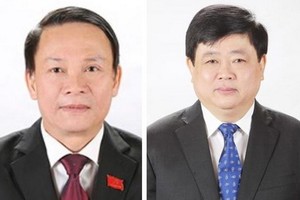 阮德利同志（左圖）自今年6月1日起辭去越南通訊社總經理職務；阮世紀同志（右圖）自今年6月1日起辭去越南之聲廣播電台總經理職務。（圖源：PV）