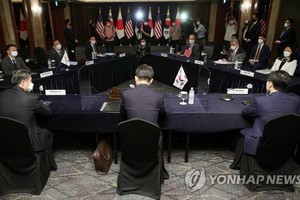 6月21日，在位於首爾市中區的樂天酒店，韓美日對朝首席代表會議​​舉行。 （圖源：韓聯社）