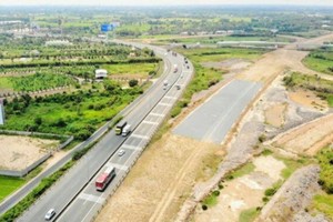 投建中的慶和省甘霖-平順省永好告訴公路。（圖源：永富）