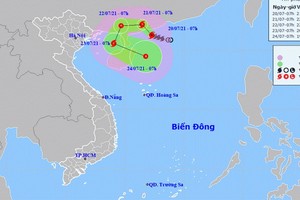 ３號颱風的移動方向。（圖源：國家水文氣象預報中心）