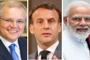 澳法印三國領導人。（圖源：互聯網）