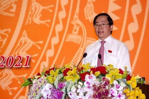 巴地-頭頓省委書記、人民議會主席范曰清在會上致開幕詞。（圖源：越通社）