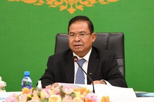 柬埔寨國家銀行行長謝占都。 （圖源：柬中時報）