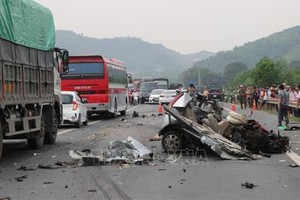 一起嚴重交通事故現場。（圖源: 越通社）