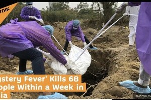 印度北方邦西部的部分地區，在過去一週已有68人死於不明原因發熱，其中包括40名兒童。（圖源：Sputnik）