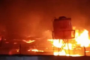 火災現場。（圖源：印度尼西亞之聲）