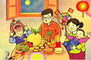 傳統中秋水果餅盤在「中秋團圓」線上展覽活動中重現。（圖由組委會提供）