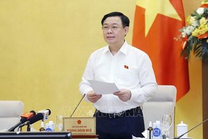 國會主席王廷惠在會上致詞。（圖源：越通社）