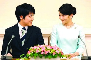 小室圭與真子公主。（圖源：互聯網）