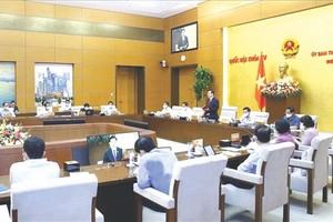 國會主席王廷惠主持會議。（圖源: 越通社）