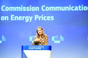 負責能源事務的歐盟委員卡德麗‧西姆松就能源價格舉行新聞發佈會。（圖源：EU）