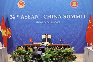 政府總理范明政出席東盟-中國領導人會議。（圖源：越通社）