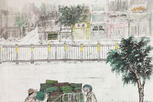 送暖疫情間　　蔡忠　畫