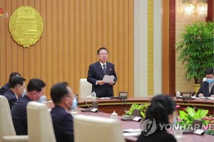 朝鮮在10月29日召開的第十四屆最高人民會議常任委員會第十七次全體會議上通過了《國際商品展覽會法》。（圖源：韓聯社）