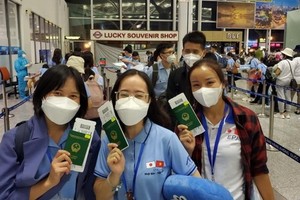 赴日本工作的實習生。（圖源：越通社）