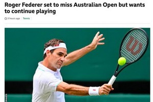 費德勒或缺席明年澳網。（圖源：互聯網）