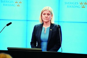 瑞典首位當選女首相安德松宣佈辭職。（圖源：互聯網）