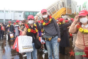 國際遊客抵達富國機場。（圖源：寶安）