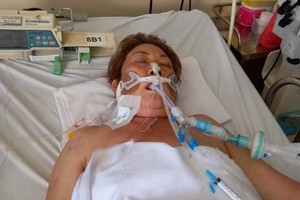 施煥玲在醫院不省人事。