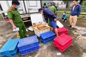 被查獲的非法運送鞭炮和野生動物。（圖：警方提供）