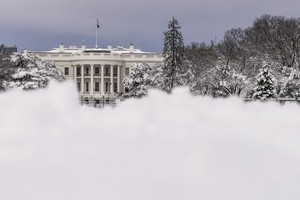 1月3日在美首都華盛頓拍攝的雪後的白宮。（圖：互聯網）