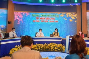 2022年首個“民問-市答”節目直播現場。（圖：VOV）