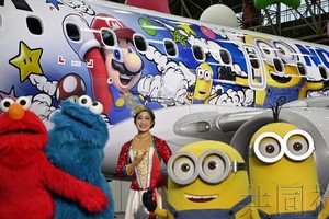 日航推出馬力歐彩繪客機