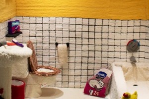 羊毛編織洗手間