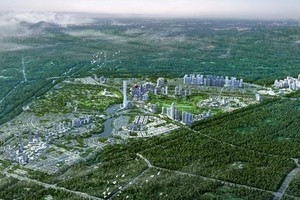 FLC集團擬在平政縣新日鄉與平利鄉投資規模近1200公頃的複合項目。圖為該投資項目的透視圖。（圖：FLC）