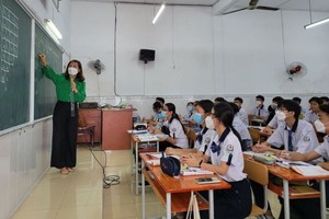 圖為第一郡裴氏春高中校一課堂上場景。